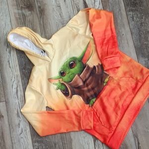 New Without Tags Baby Yoda Grogu Star Wars Disney Sweatshirt Hoodie Size Medium